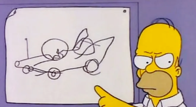 The Homer car design from the Simpsons